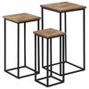 vidaXL Ensemble de tables pour plante 3 pcs Teck recyclé