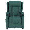vidaXL Fauteuil inclinable &eacute;lectrique Vert fonc&eacute; Tissu