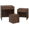 vidaXL Tables gigognes 3 pcs Ch&ecirc;ne marron Bois d'ing&eacute;nierie