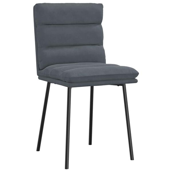 vidaXL Chaises à manger lot de 6 gris foncé velours