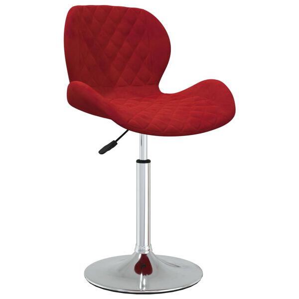 vidaXL Tabouret de bar Rouge bordeaux Velours
