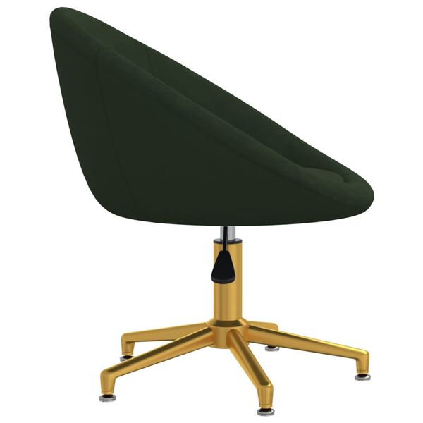 vidaXL Chaise de salle &agrave; manger Vert fonc&eacute; Velours