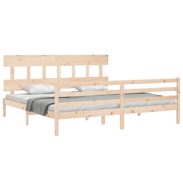 vidaXL Cadre de lit sans matelas 200x200 cm bois massif
