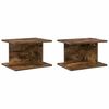 vidaXL Table de chevet 2 pc Ch&ecirc;ne fum&eacute; 40 x 30 x 25 cm