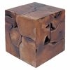 vidaXL Tabouret marron 40x40x45 cm bois de teck massif