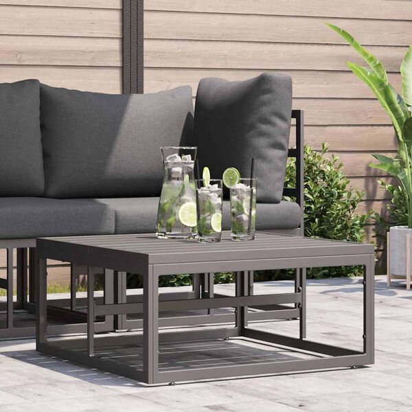vidaXL Mobilier de jardin Noir Aluminium