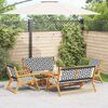 vidaXL Chaises de jardin avec table 5 pcs Noir 90 x 45 x 40 cm