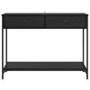 vidaXL Table console Chêne noir 100 x 34,5 x 75 cm Bois d'ingénierie
