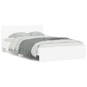 vidaXL Cadre de lit sans matelas blanc 120x190 cm