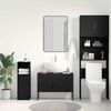 vidaXL Meuble de Lavabo de Salle de Bain Chêne noir 80 x 30 x 60 cm