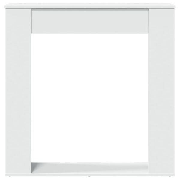 VidaXL Cadre de cheminée blanc 100x20x100 cm bois d'ingénierie