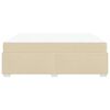vidaXL Cadre de lit avec matelas Cr&egrave;me 180 x 200 cm tissu