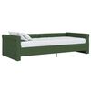 vidaXL Lit avec matelas et &eacute;clairage USB Vert fonc&eacute; Tissu 90x200 cm