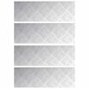 vidaXL Nez de marche 4 pc 60 x 20 cm Argent&eacute; Aluminium Rectangulaire