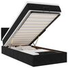 vidaXL Lit ottoman avec matelas et LED noir 80x200cm velours