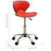 vidaXL Chaise de bureau Rouge Similicuir