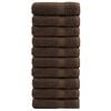 vidaXL Serviettes de douche de qualit&eacute; sup&eacute;rieure SOLUND 10 pcs marron