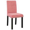 vidaXL Chaises &agrave; manger lot de 6 rose velours