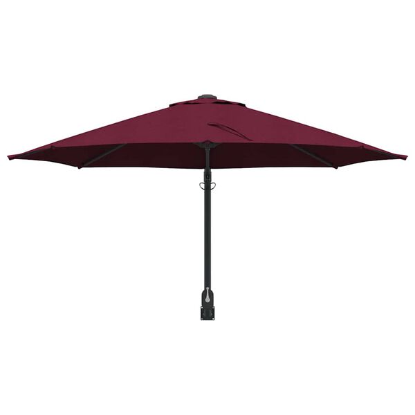 vidaXL Parasol de jardin Rouge et Noir 248 x 248 x 148 cm