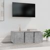vidaXL Meuble TV Gris béton 80x34x30 cm Bois d'ingénierie