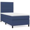 vidaXL Sommier &agrave; lattes de lit avec matelas Bleu 90x200 cm Tissu