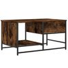 vidaXL Table basse ch&ecirc;ne fum&eacute; 85,5x51x45 cm bois d'ing&eacute;nierie