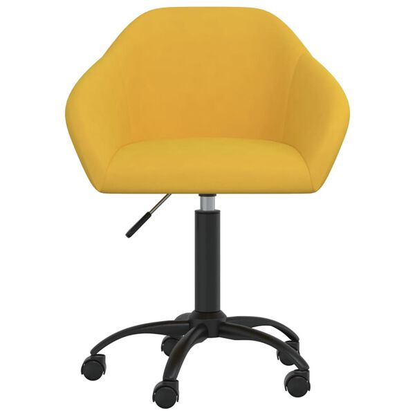 vidaXL Chaises pivotantes &agrave; manger lot de 2 jaune velours