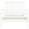 vidaXL Cadre de lit sans matelas blanc 100x200 cm bois massif