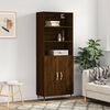 vidaXL Buffet haut Ch&ecirc;ne marron 69,5x34x180 cm Bois d'ing&eacute;nierie