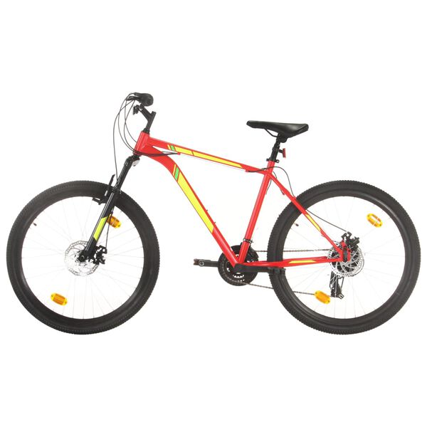 vidaXL V&eacute;lo de montagne 21 vitesses Roues de 27,5 pouces 42 cm Rouge