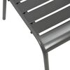 vidaXL Chaises empilables de d'extérieur lot de 2 Acier Gris