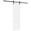 vidaXL Porte coulissante 61 x 198,5 cm Bois d'ing&eacute;nierie Blanc et noir