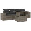 vidaXL Salon de jardin 5 pcs avec coussins gris r&eacute;sine tress&eacute;e