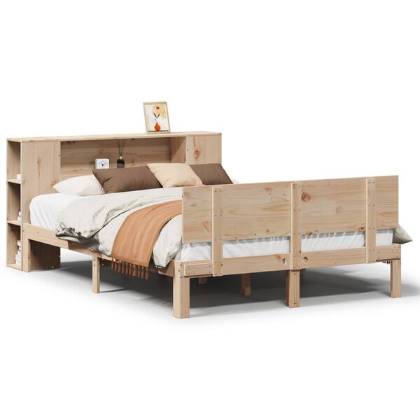 vidaXL Lit biblioth&egrave;que sans matelas 160x200 cm bois massif de pin