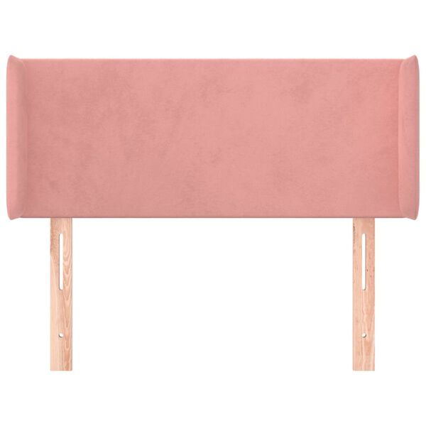 vidaXL T&ecirc;te de lit avec oreilles Rose 83x16x78/88 cm Velours