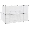 vidaXL Cage pour petits animaux Transparent 143x107x93 cm PP et Acier