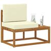 vidaXL Canap&eacute; d'ext&eacute;rieur en bout avec coussin Naturel 91 x 63 x 73 cm