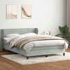 vidaXL Sommier &agrave; lattes de lit et matelas gris clair 160x210cm velours