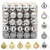 vidaXL Ensemble de boules de No&euml;l 100 pc Argent&eacute; et dor&eacute; 4 cm