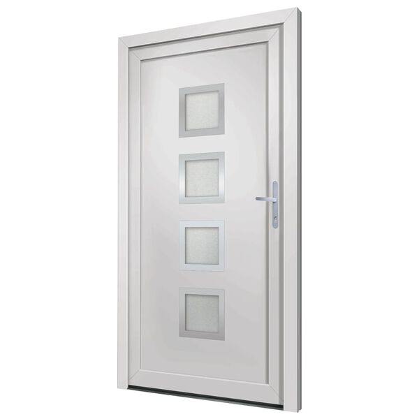 vidaXL Porte d'entr&eacute;e Blanc 98x208 cm PVC
