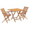vidaXL Ensemble de Bistro de Jardin Pliable 3 Pi&egrave;ces 3 pc Naturel