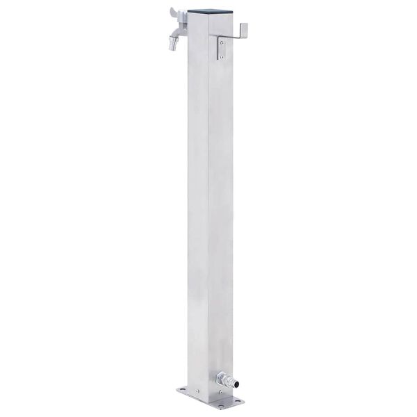 vidaXL Colonne à eau de jardin 40 cm acier inoxydable carré