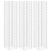 vidaXL Lits sur&eacute;lev&eacute;s en gabion 3 pcs 30x30x200 cm Fer