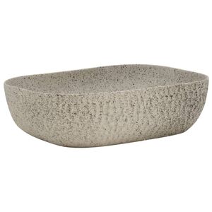 vidaXL Vasque &agrave; poser gris rectangulaire 48x37,5x13,5 cm c&eacute;ramique