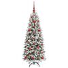 vidaXL Sapin de No&euml;l artificiel avec 150 LED avec support Blanc 120 cm
