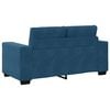 vidaXL Canapé 3 pcs Bleu Tissu en lin mélangé