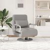 vidaXL Fauteuil pivotant et canapé-lit Gris clair Tissu