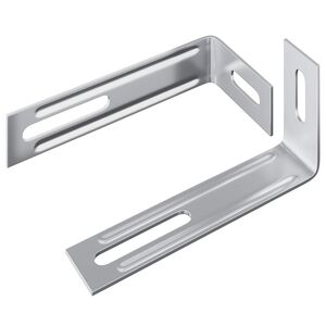 vidaXL Support anti-basculement 2 Argent&eacute; 74,5 x 15 x 32 mm Fer