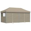 vidaXL Tente de f&ecirc;te pop-up Taupe 580 x 292 x 315 cm Tissu Oxford