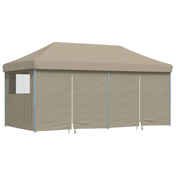 vidaXL Tente de f&ecirc;te pop-up Taupe 580 x 292 x 315 cm Tissu Oxford